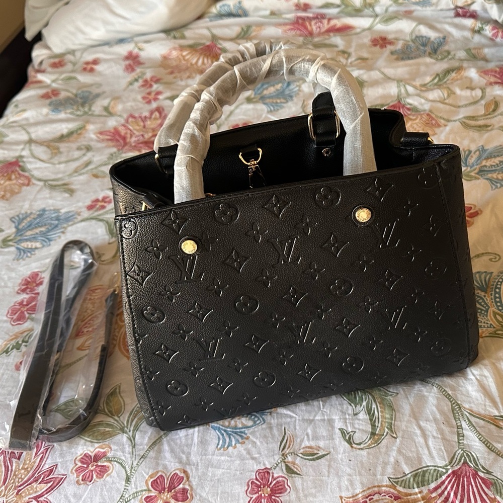 Black Embossed Tote Bag
